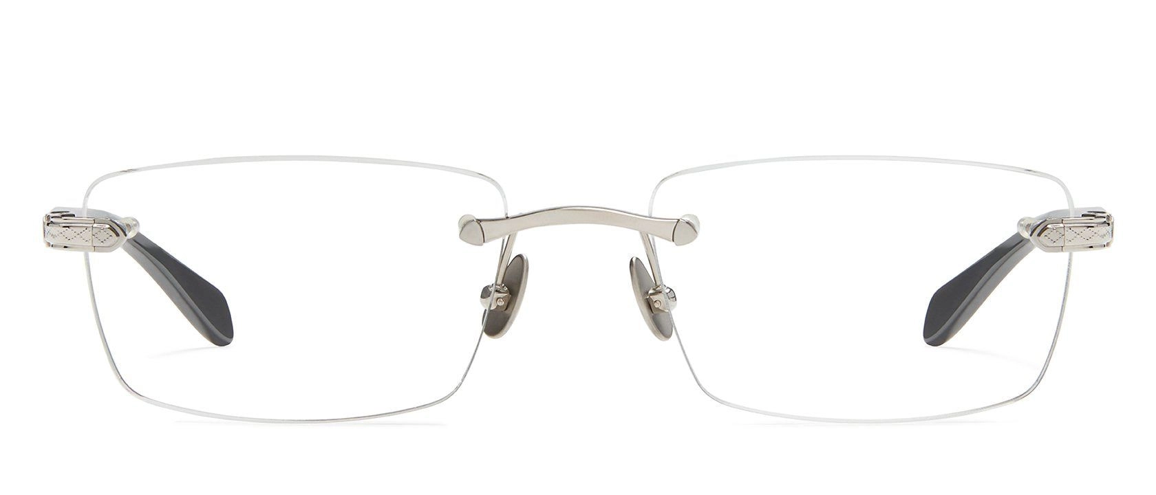 Rhodium / Black / White Marble