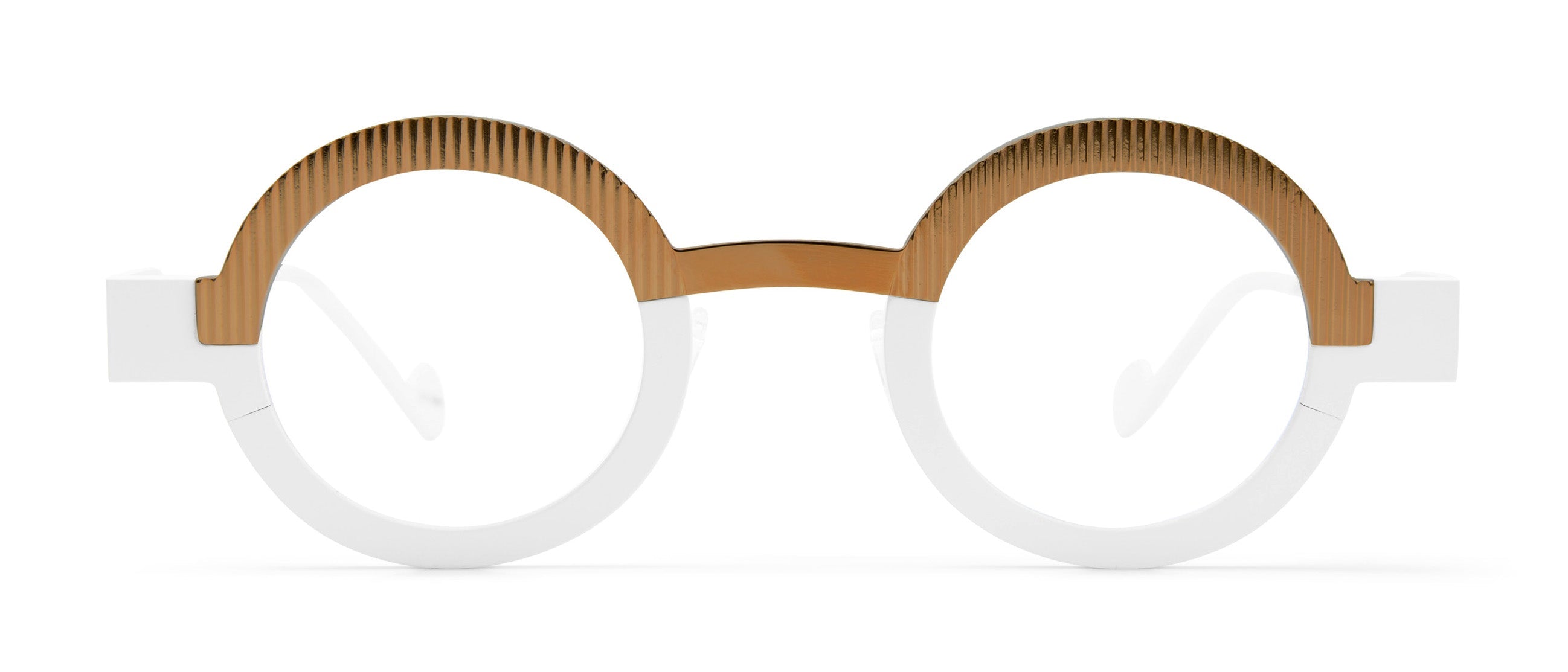 Gold Stripe / White