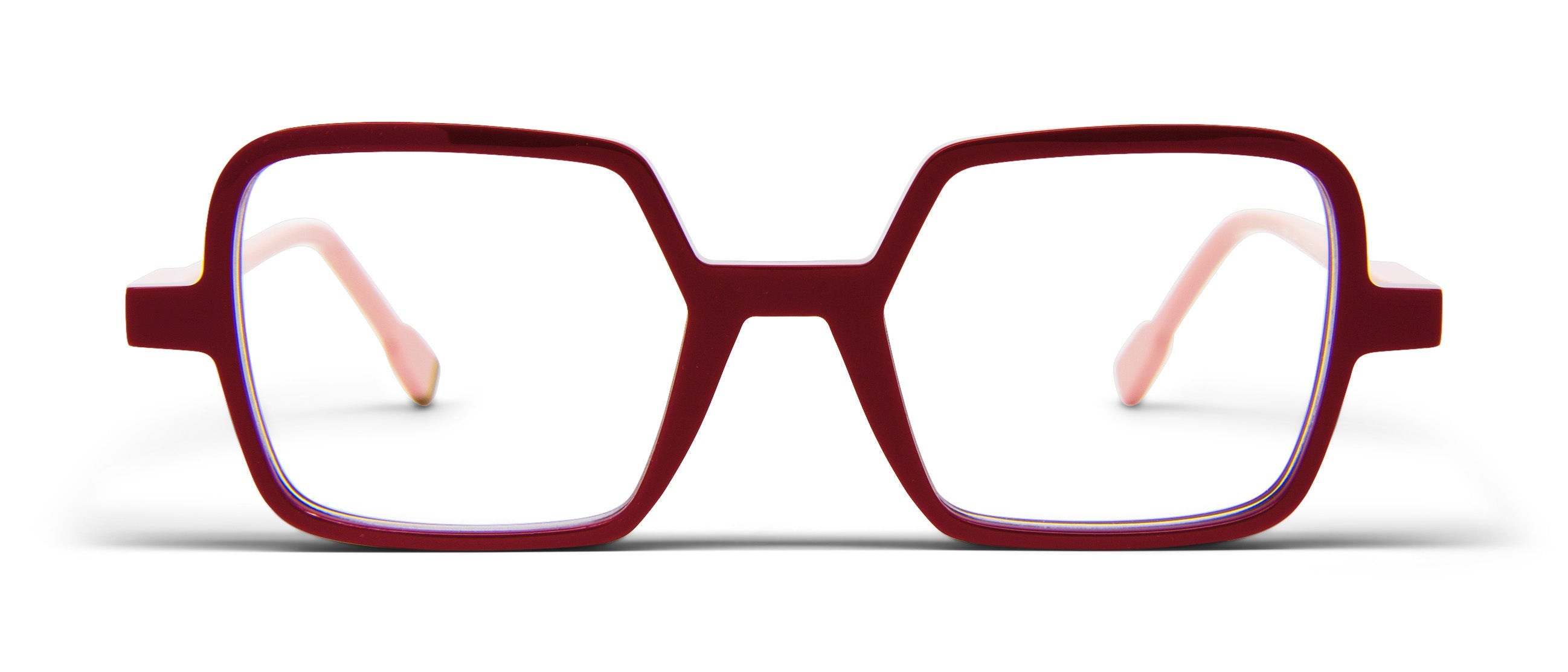 Burgundy / Light Pink