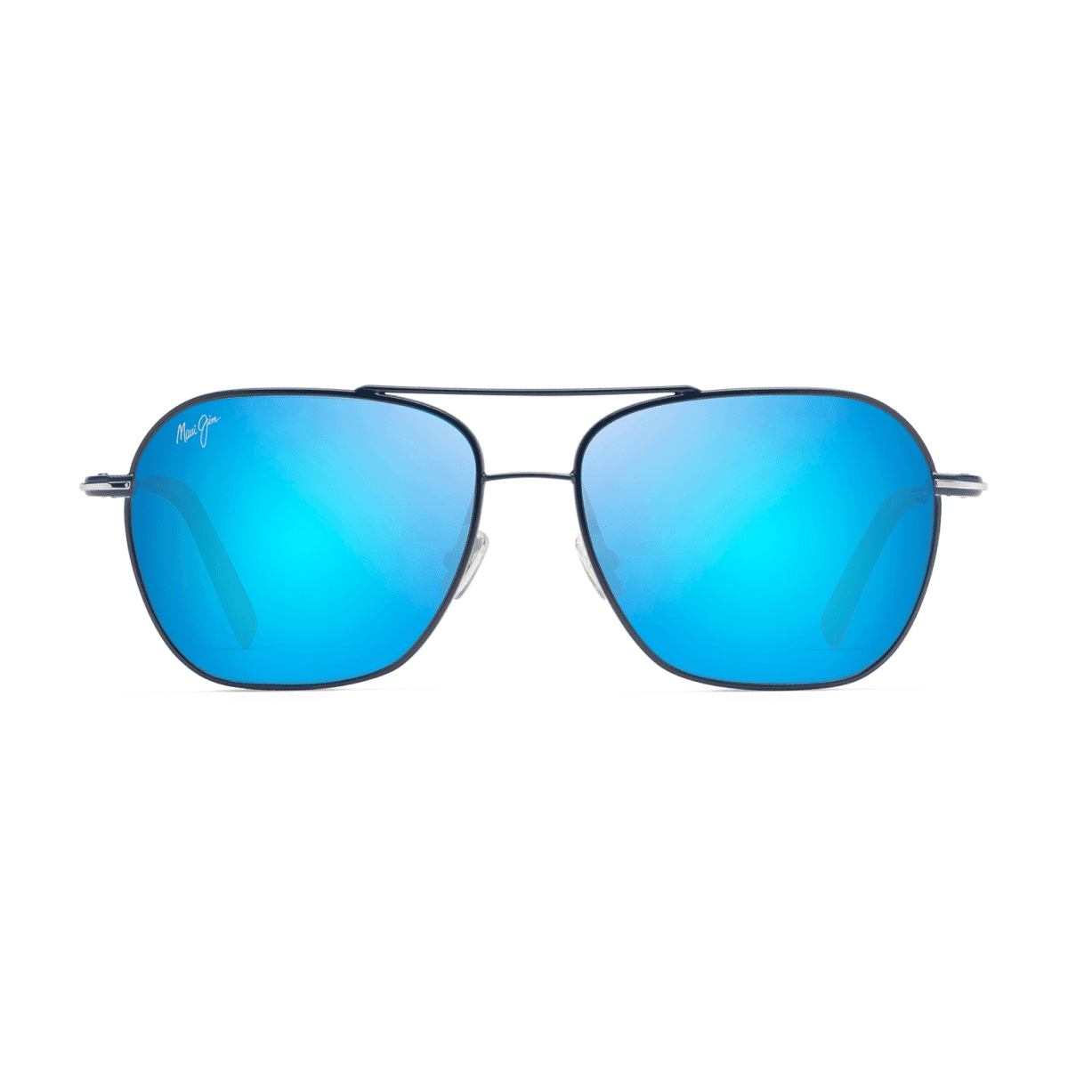 Maui Jim 877 MANO Sunglasses - 03 DARK NAVY W/SILVER STRP/, Medium / Large