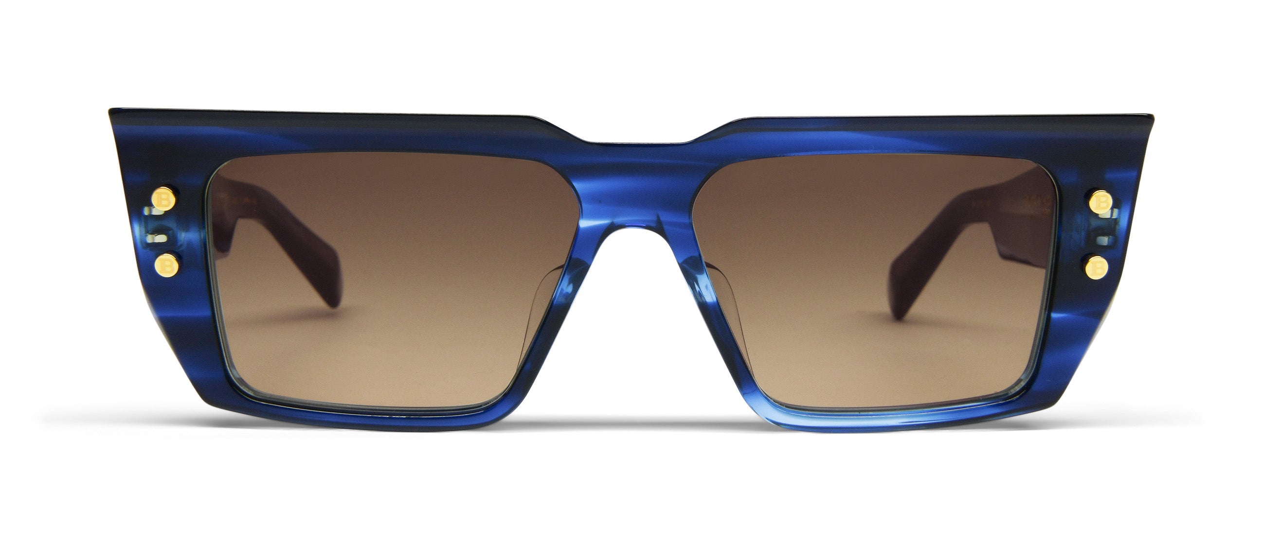 Blue Swirl / Gold - Brown
