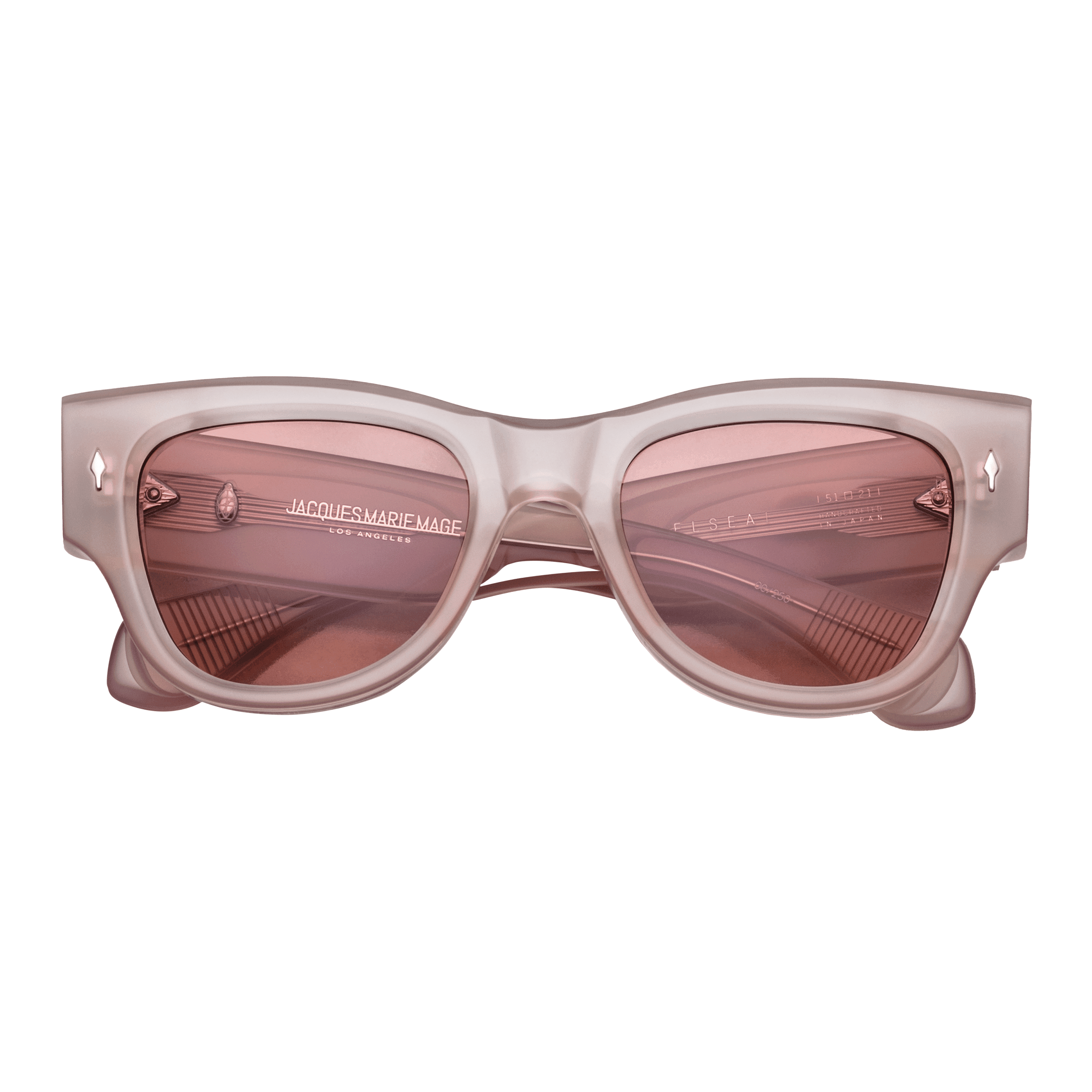Jacques Marie Mage CHELSEA Sunglasses - PINK QUARTZ, XX, STERLING SILVER/, Medium
