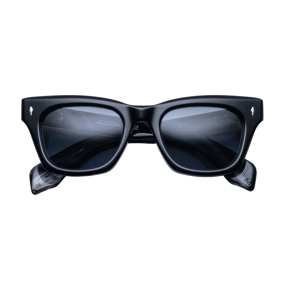 Jacques Marie Mage DEALAN Sunglasses - NOIR 8, BLUE HERON STERLING SILVER/, Small / Medium