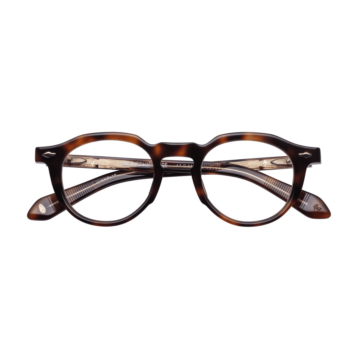 Jacques Marie Mage DEMONCEY Eyeglasses - HAVANA 7, DEMO LENS LIGHT GOLD/