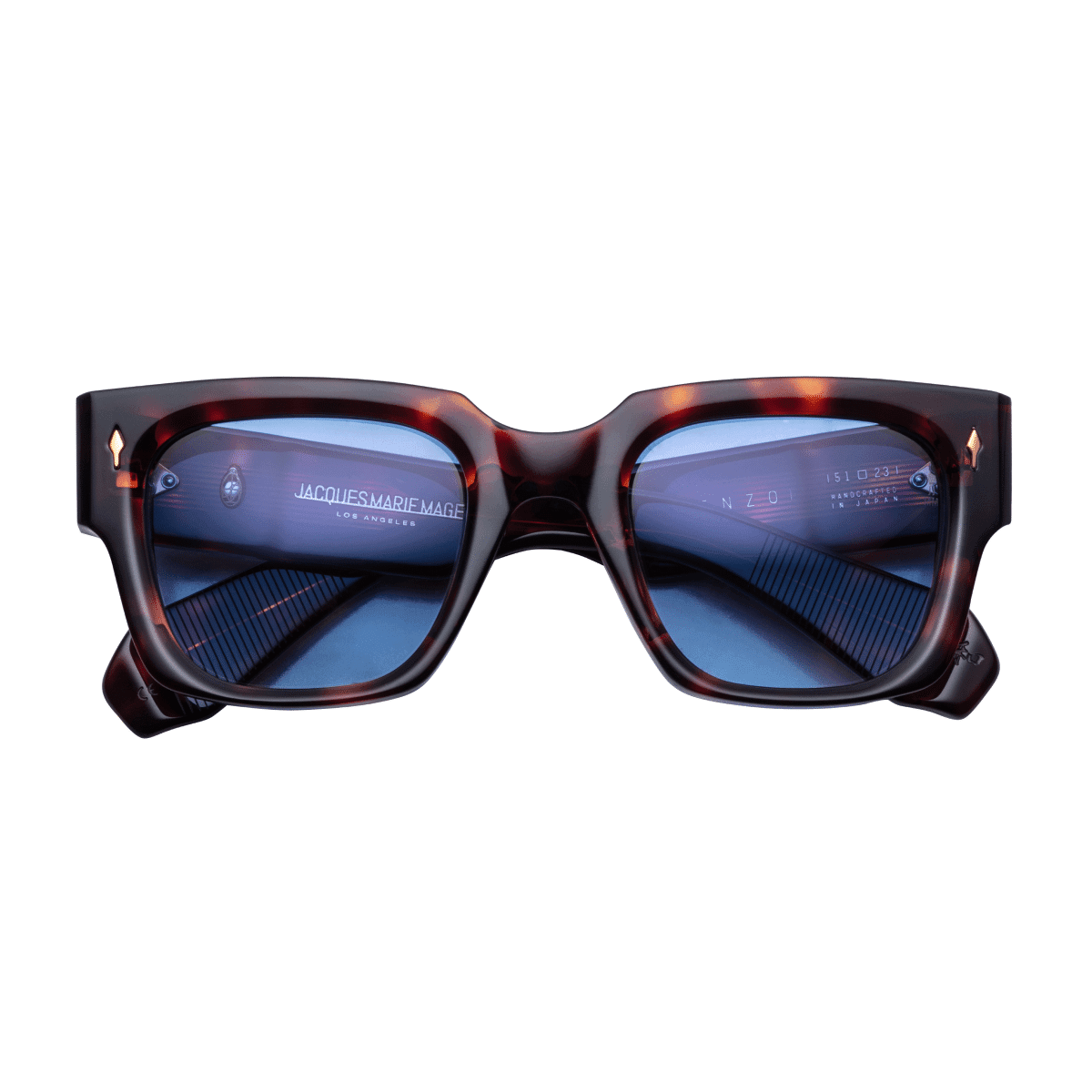 Jacques Marie Mage ENZO Sunglasses - HAVANA 5, CUSTOM LBU58, GOLD/, Medium