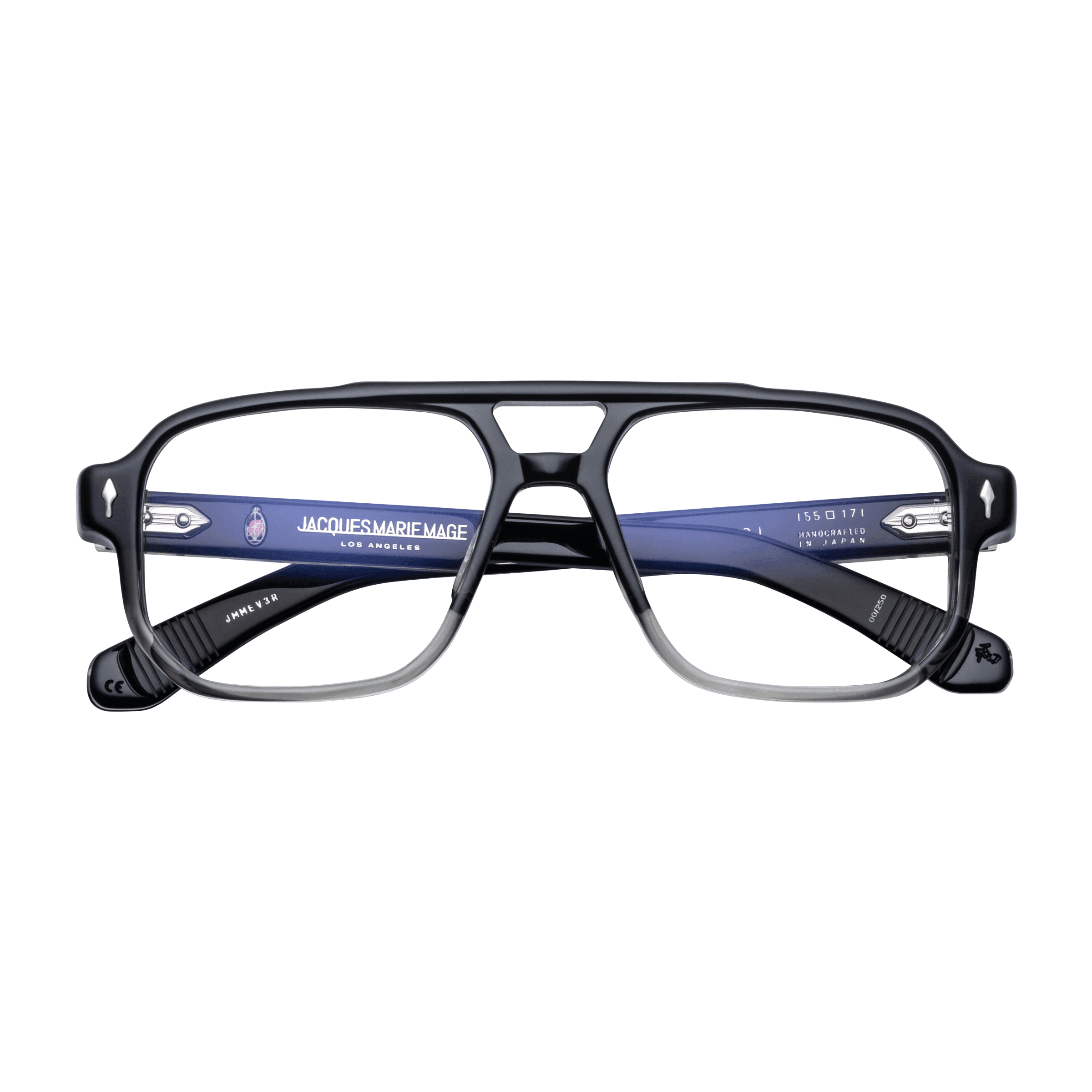 Jacques Marie Mage EVANS Eyeglasses - BLACK FADE, SUPERLIGHT GREY CR39, S/, Medium