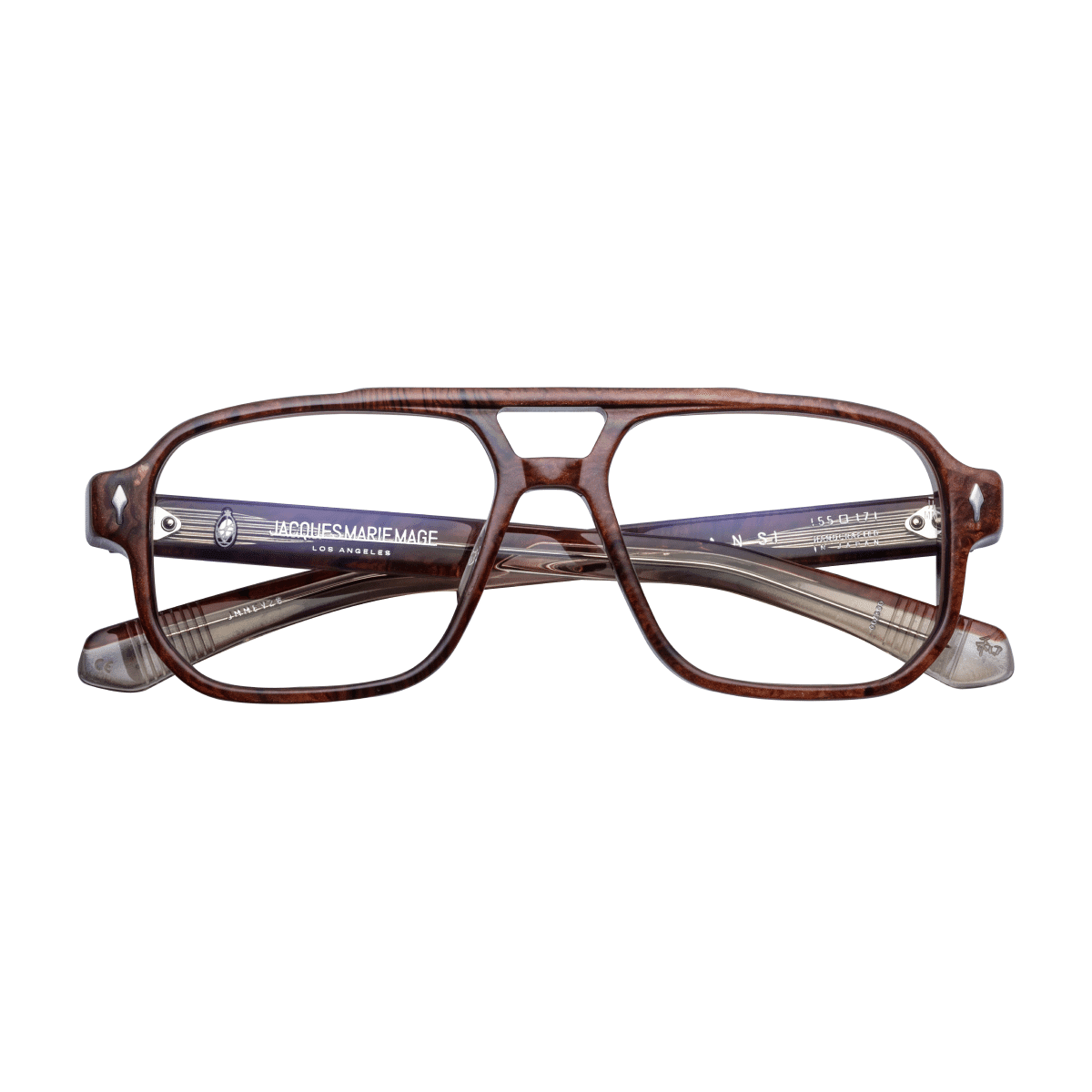 Jacques Marie Mage EVANS Eyeglasses - BURLWOOD SUPERLIGHT BRONZE STERLING/, Medium / Large