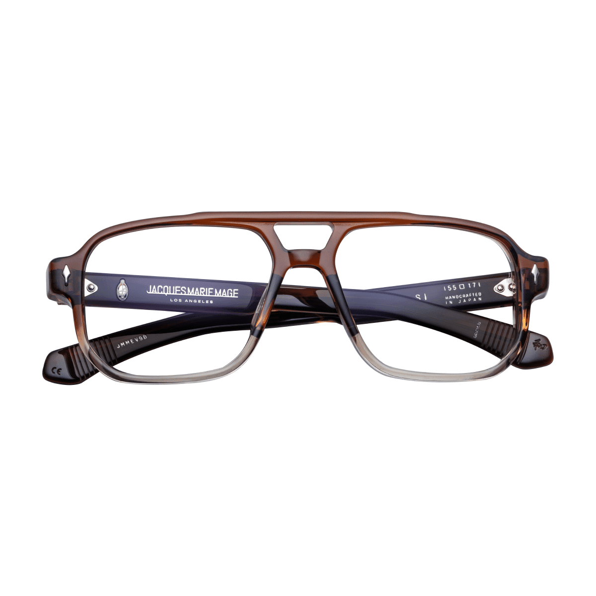 Jacques Marie Mage EVANS Eyeglasses - HICKORY FADE SUPERLIGHT BROWN STERL/, Medium / Large