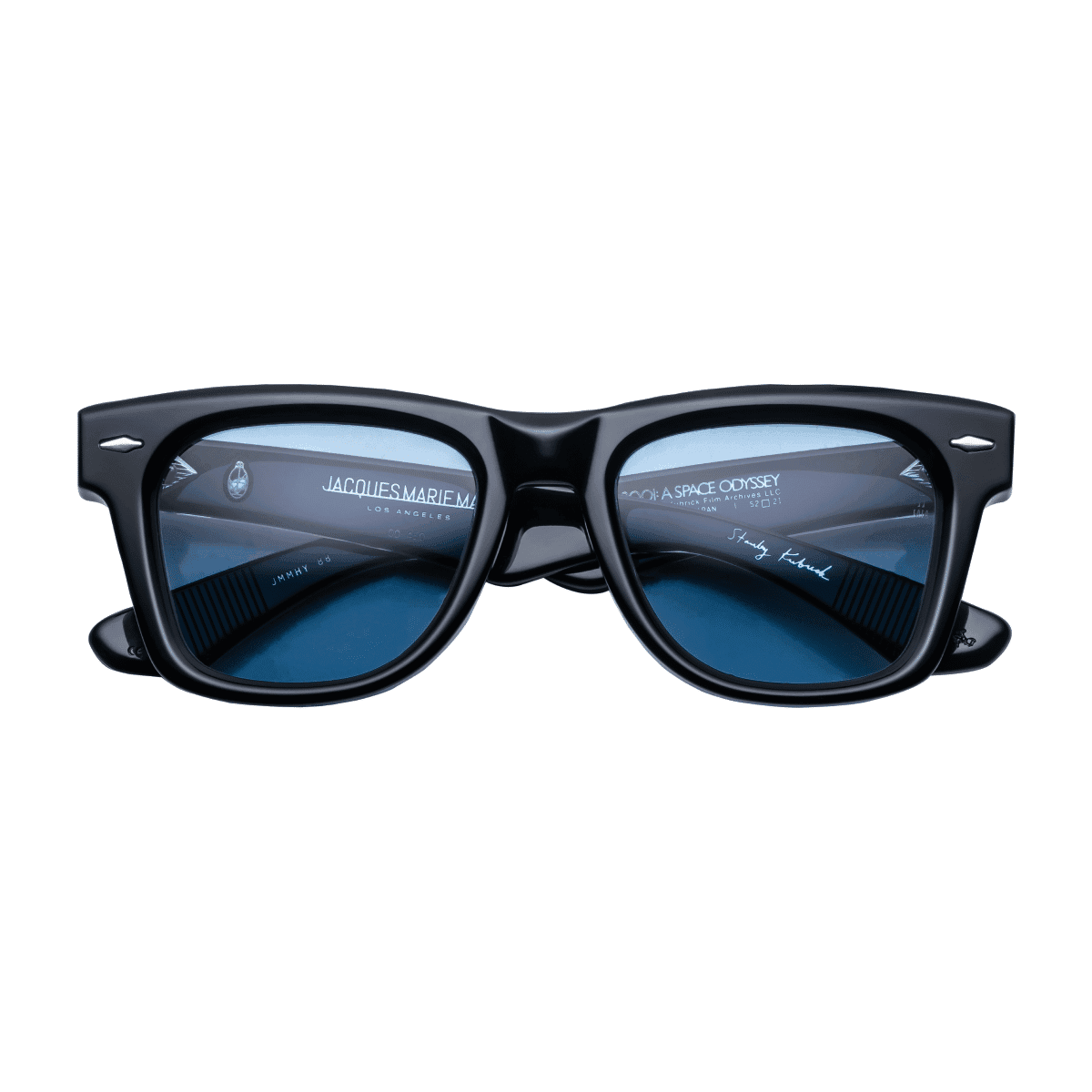 Jacques Marie Mage HEYWOOD Sunglasses - BLACK, AZURE CR39, SILVER/, Small / Medium