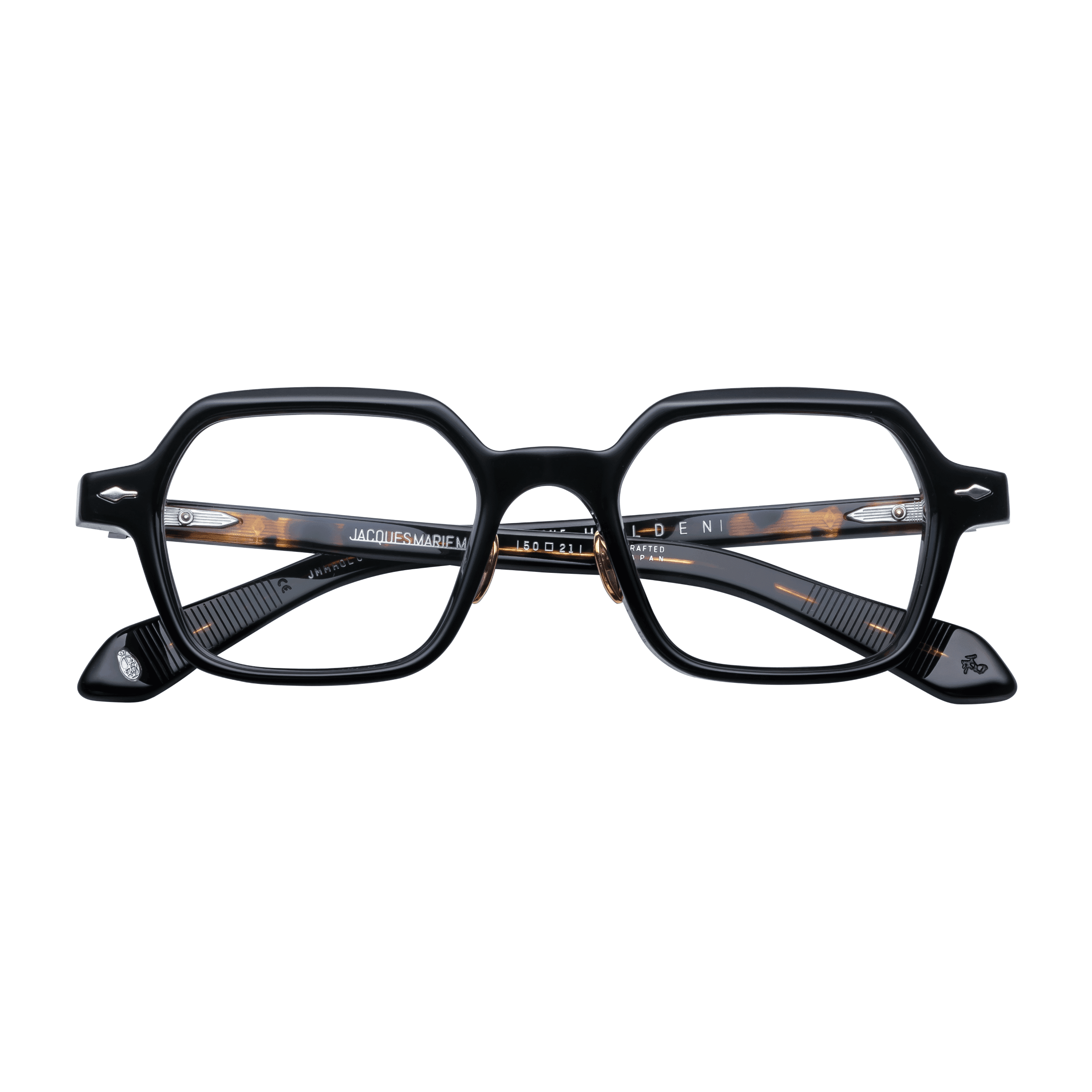 Jacques Marie Mage HOLDEN Eyeglasses - NOIR, SUPERLIGHT GREY CR39, STERLIN/, Small / Medium