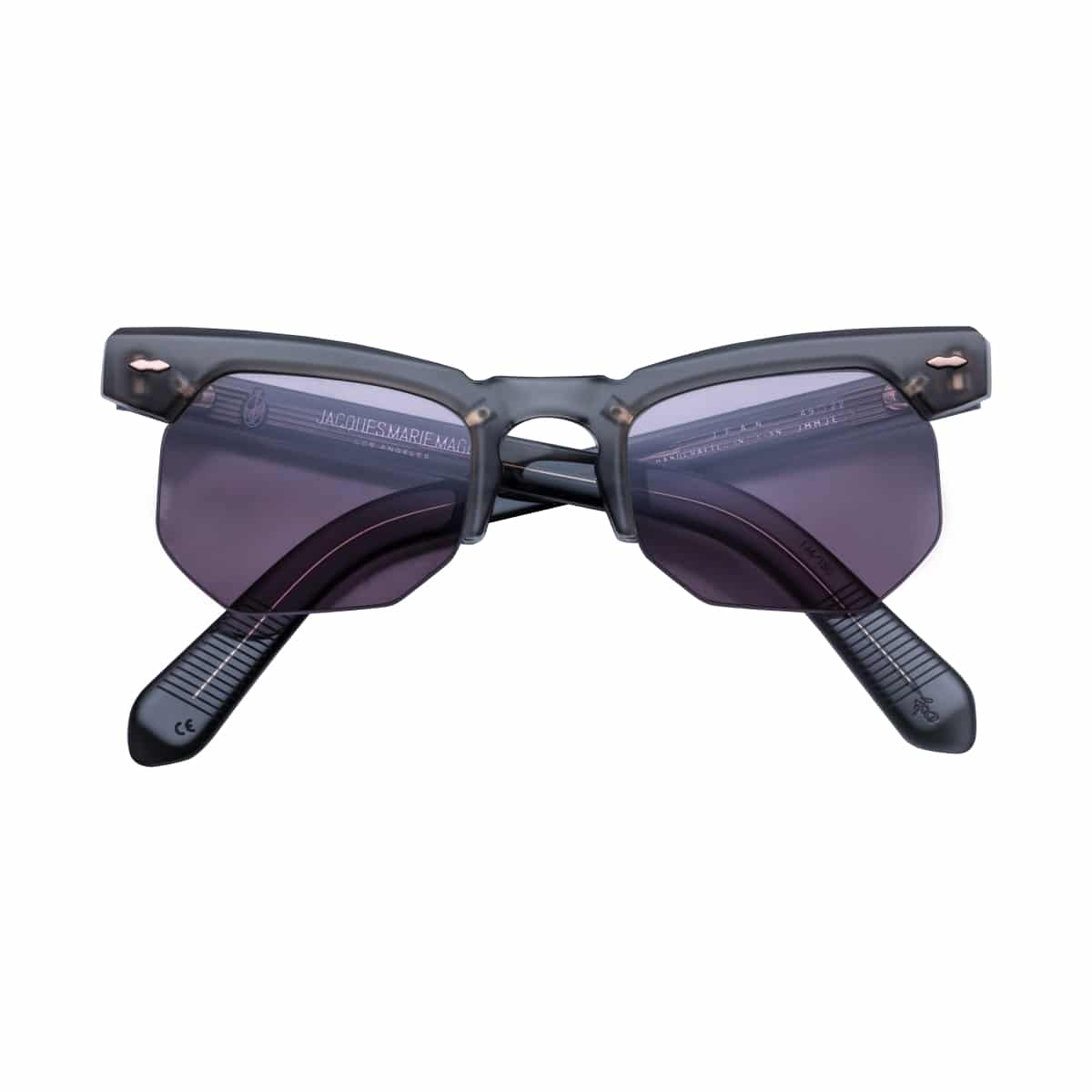 Jacques Marie Mage JEAN Sunglasses - CHARCOAL MAUVE ROSE GOLD/, Medium