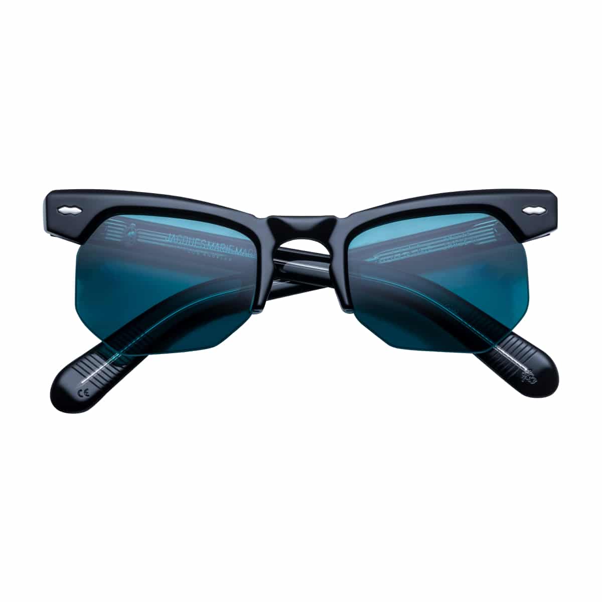 Jacques Marie Mage JEAN Sunglasses - TITAN AQUA SILVER POLISHED/, Medium