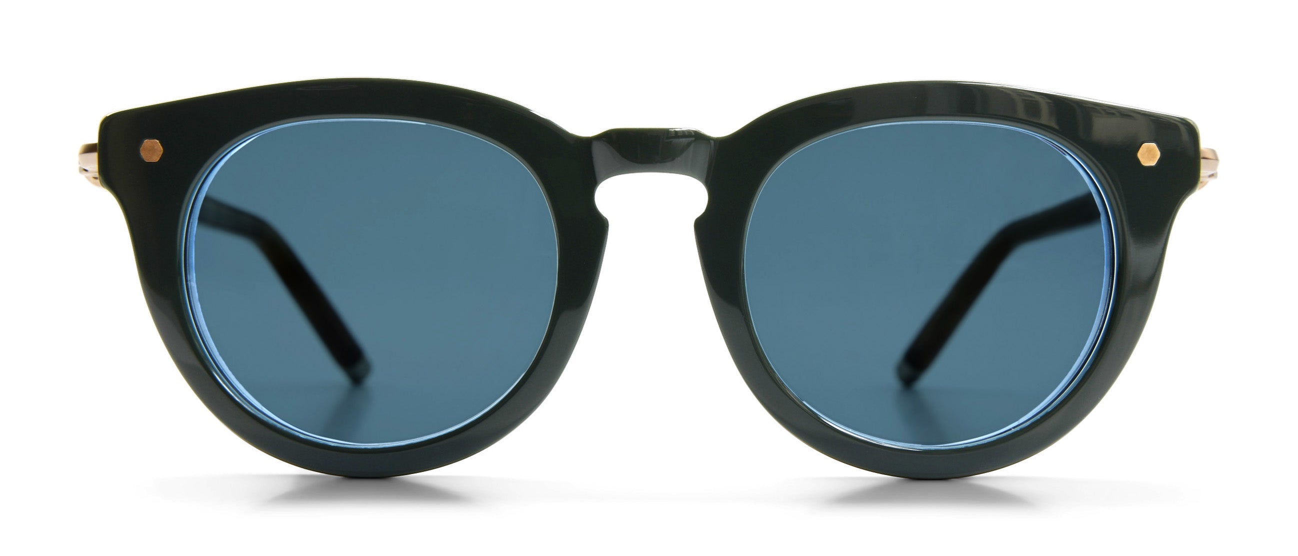 Green / Blonde Tortoise - Blue