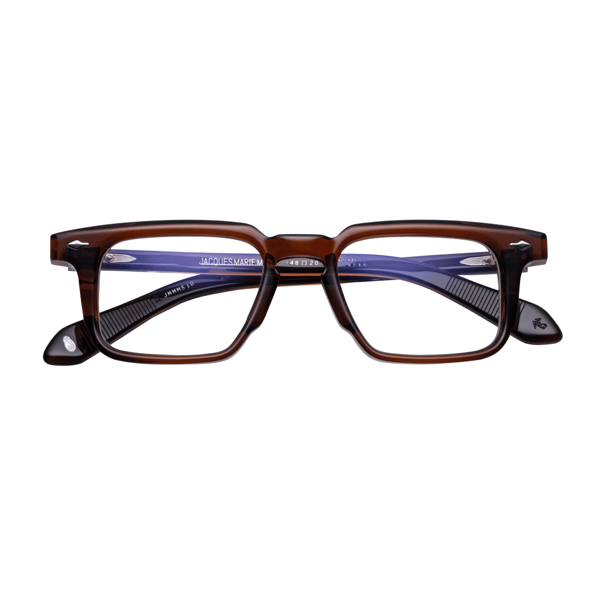 Jacques Marie Mage MOSCOVA Eyeglasses - HICKORY DEMO LENS STERLING SILVER/, Small / Medium