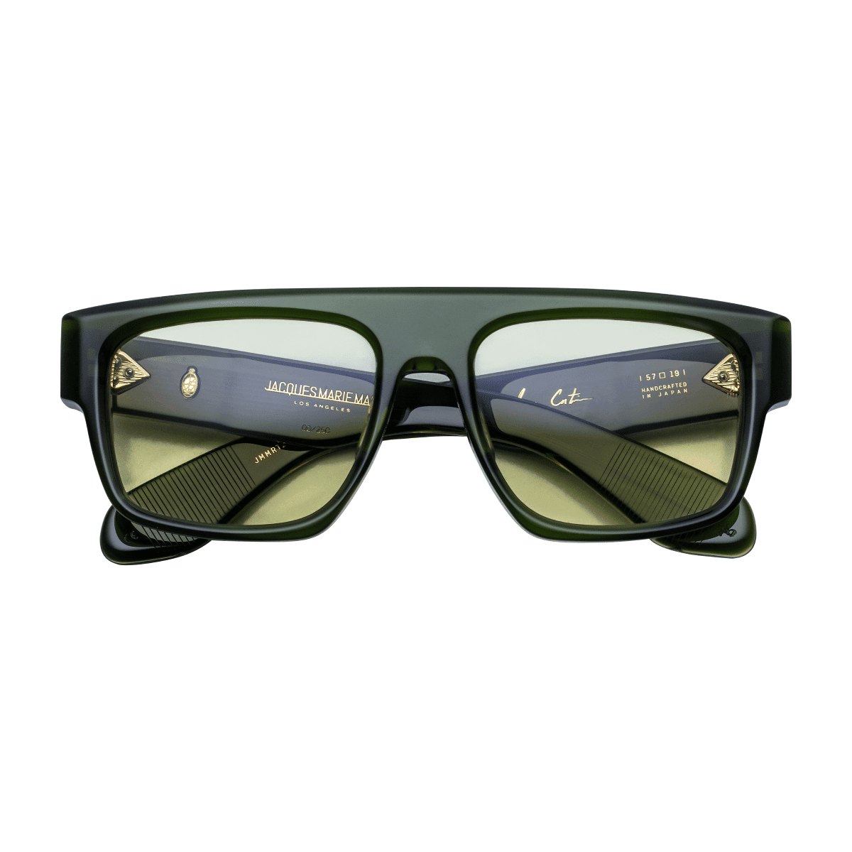 Jacques Marie Mage RITZ CORTINA Sunglasses - MILITAIRE , CITRINE CR39 , STERLIN/, Medium / Large