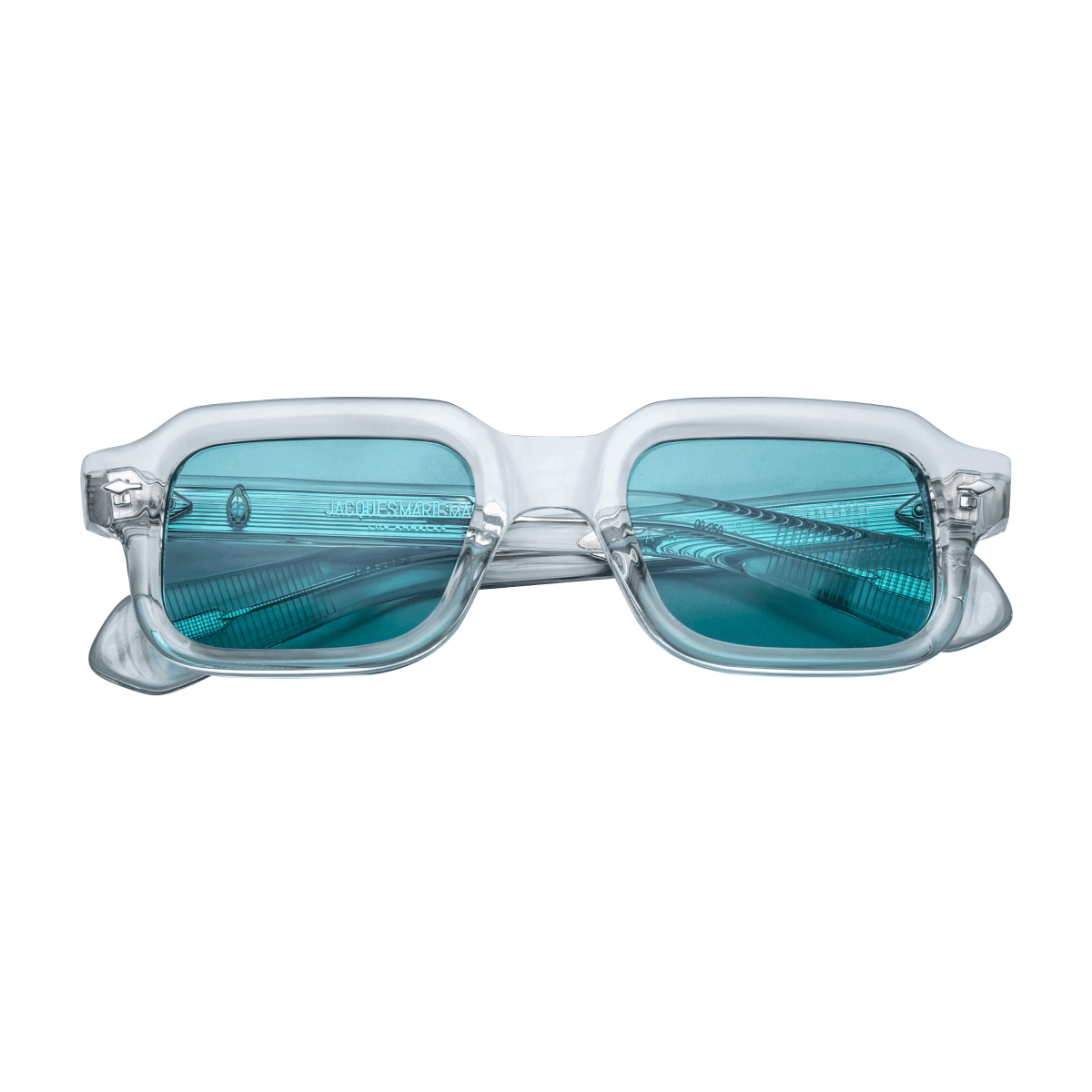 Jacques Marie Mage SANDRO Sunglasses - CLEAR, CYAN STERLING SILVER/, Small / Medium