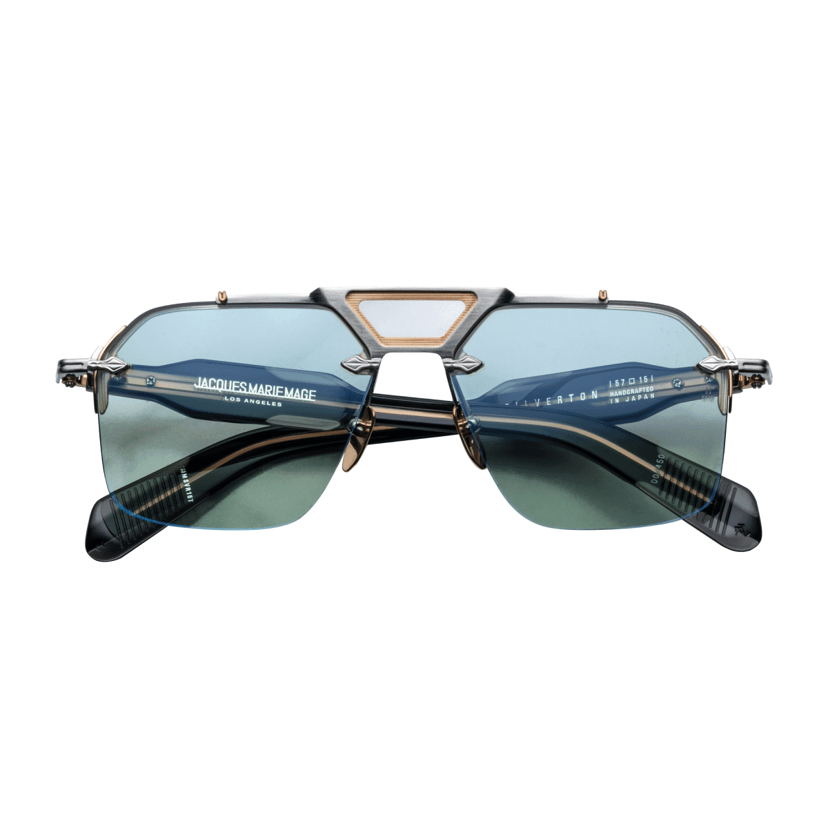 Jacques Marie Mage SILVERTON Sunglasses - MENTHA SKY STERLING SILVER/, Medium / Large