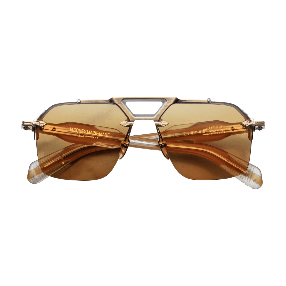 Jacques Marie Mage SILVERTON Sunglasses - SUNTAN CHARCOAL GOLD/, Medium / Large