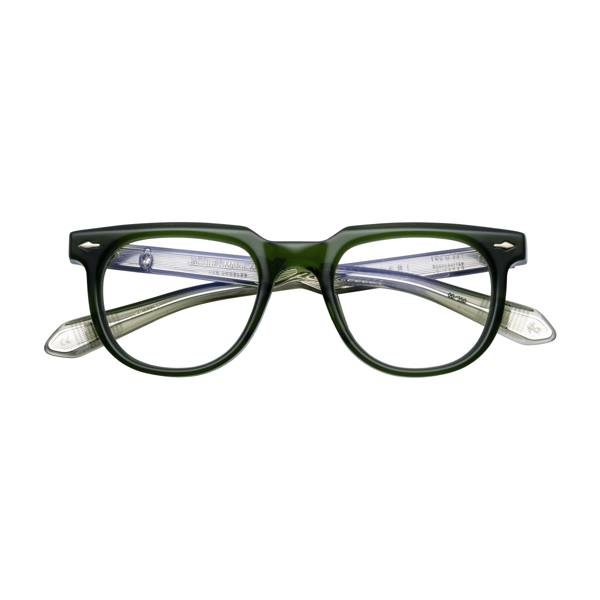 Jacques Marie Mage STAHLER Eyeglasses - ROVER, SUPERLIGHT GREEN DARK GOLD/ 49//, Small / Medium