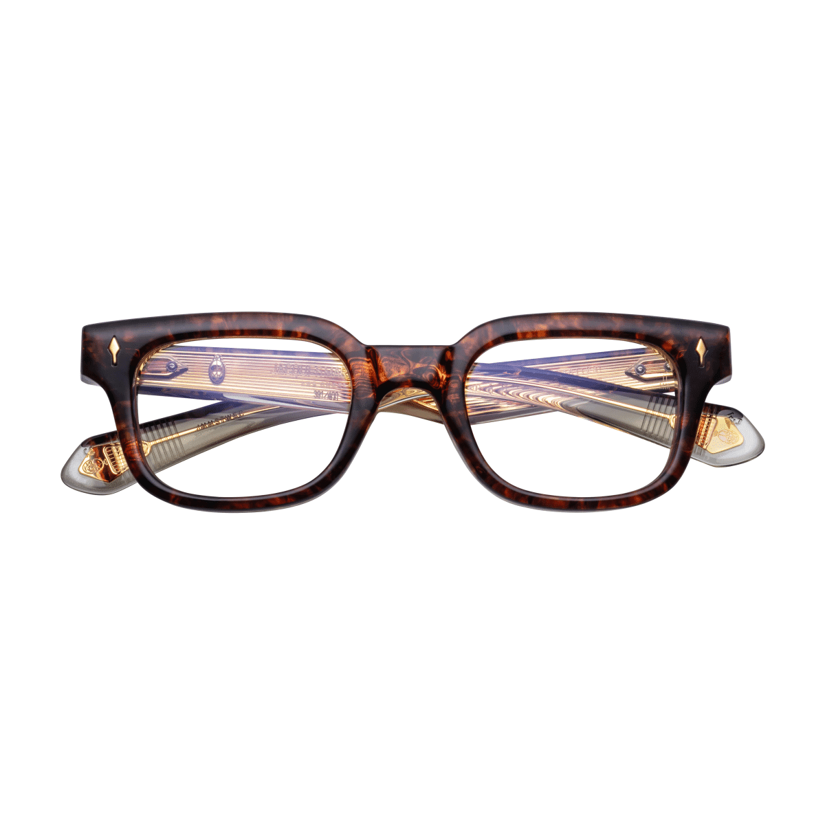 Jacques Marie Mage STEWART Eyeglasses - ARGYLE, SUPERLIGHT BRONZE DARK GOLD/, Small