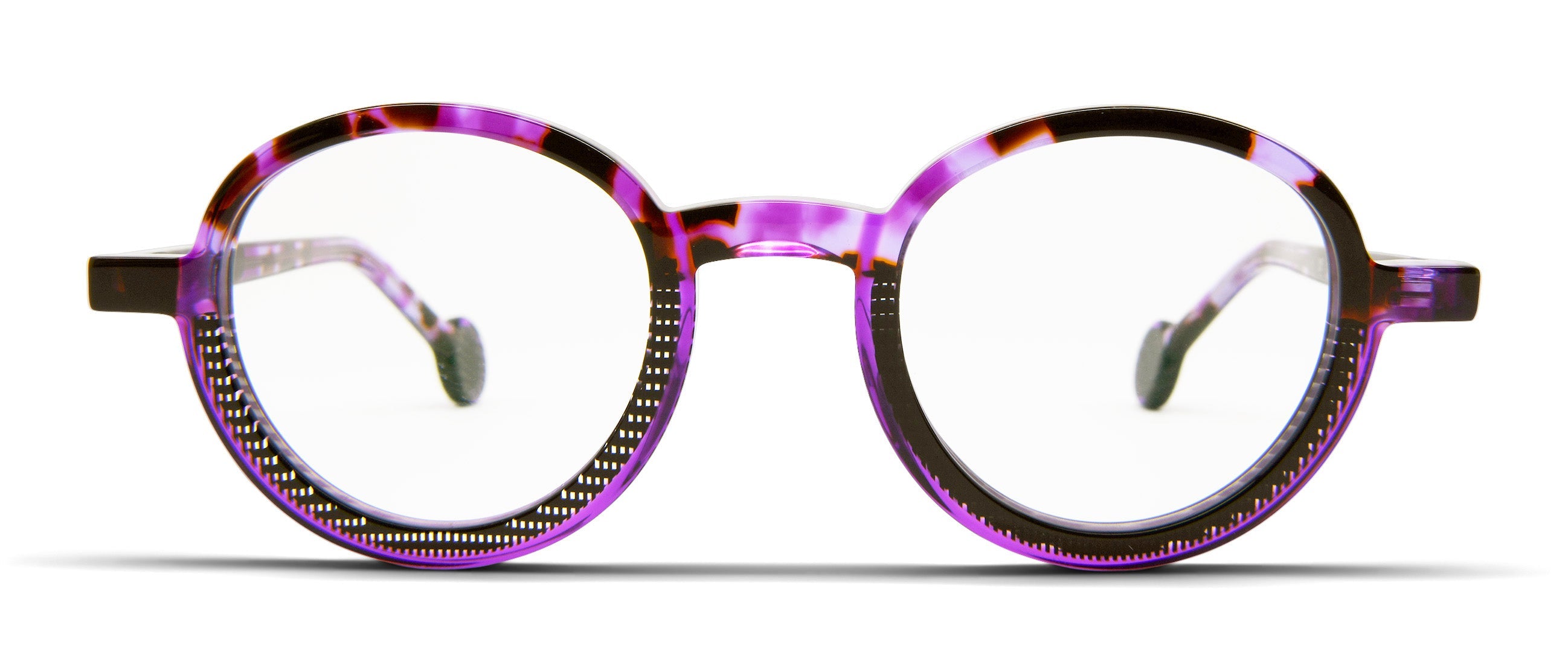 Purple Tortoise / Transparent Purple / Pixel Black