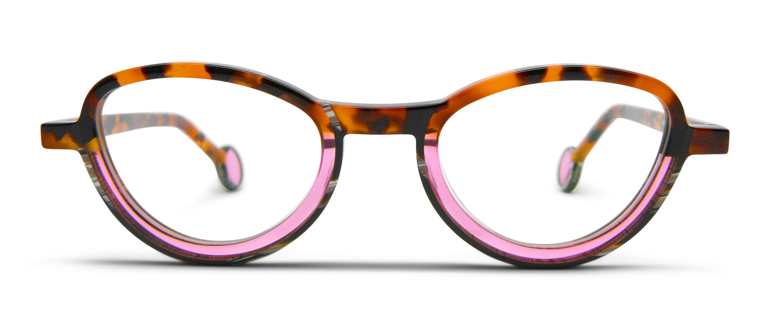 Brown Dalmatian / Dark Brown Horn / Shocking Pink