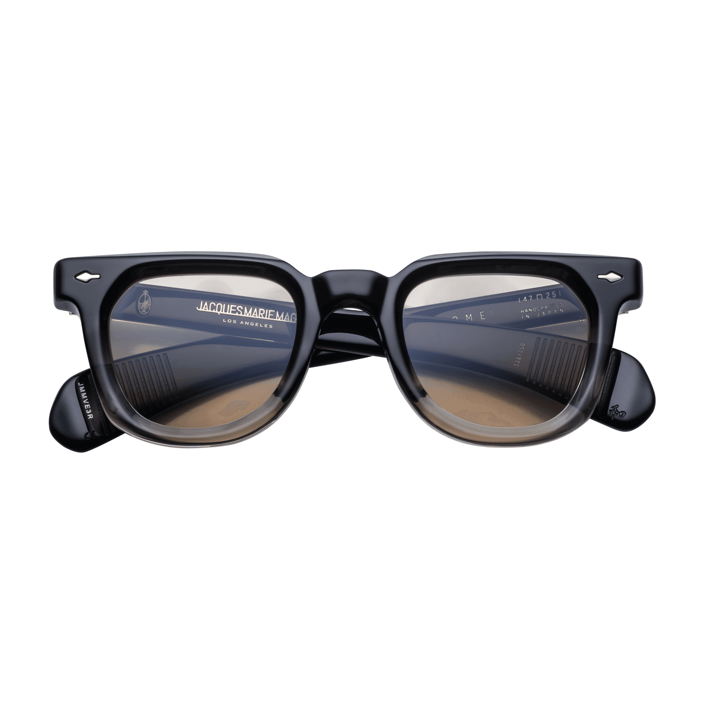Jacques Marie Mage VENDOME Sunglasses - BLACK FADE, YELLOW CR39, STERLING S/, Small